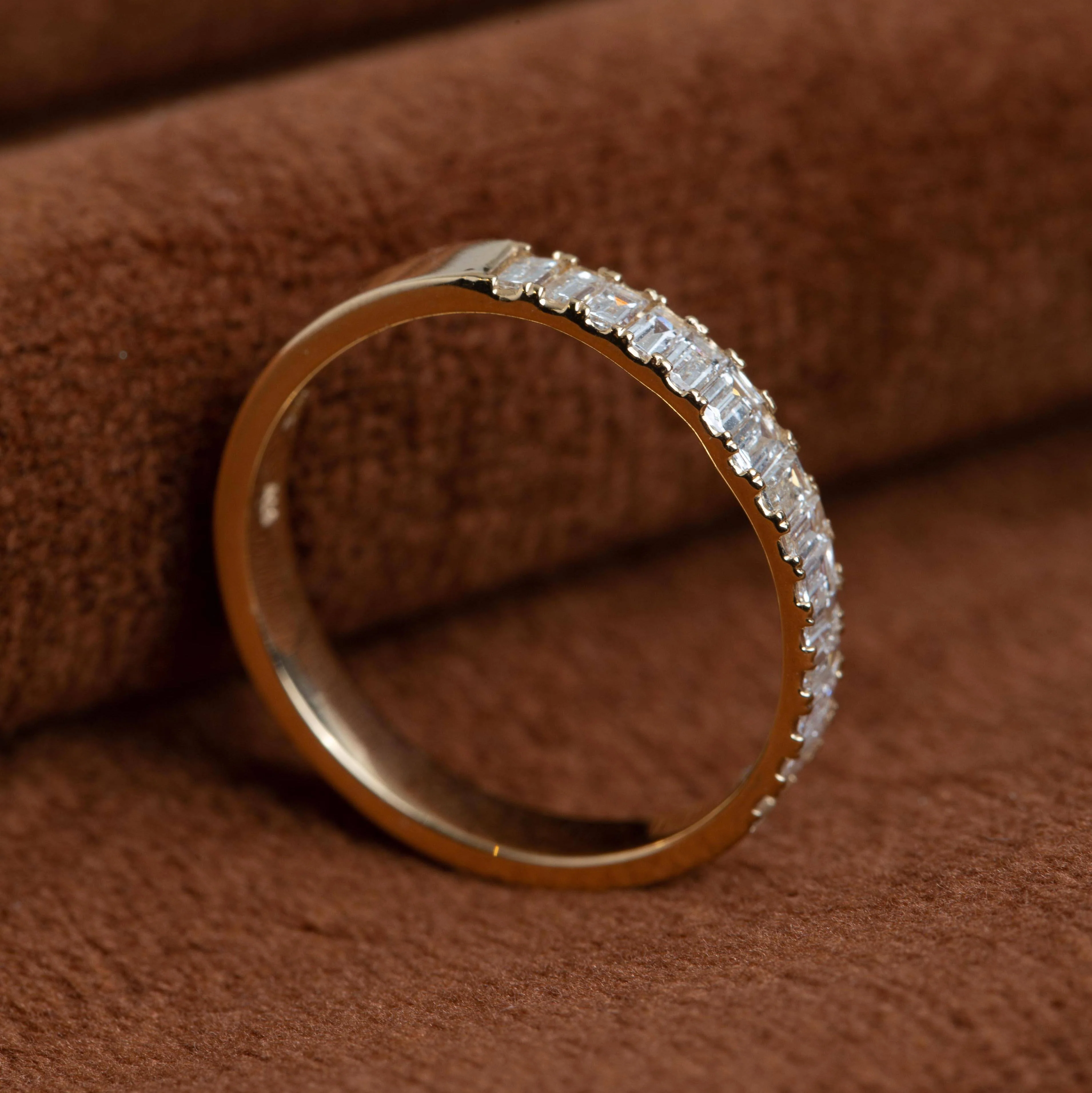 Bold Half Diamond Baguette Ring - Image 20