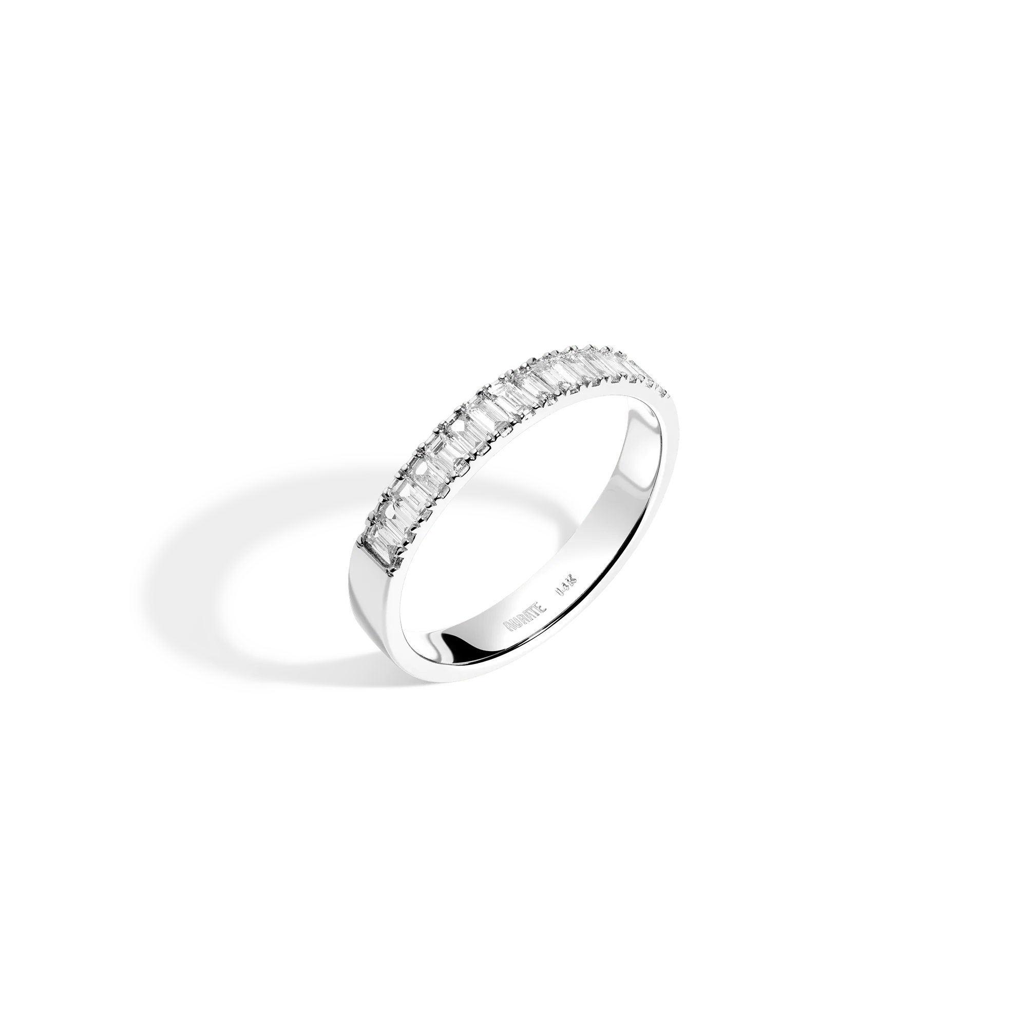 Bold Half Diamond Baguette Ring - Image 3
