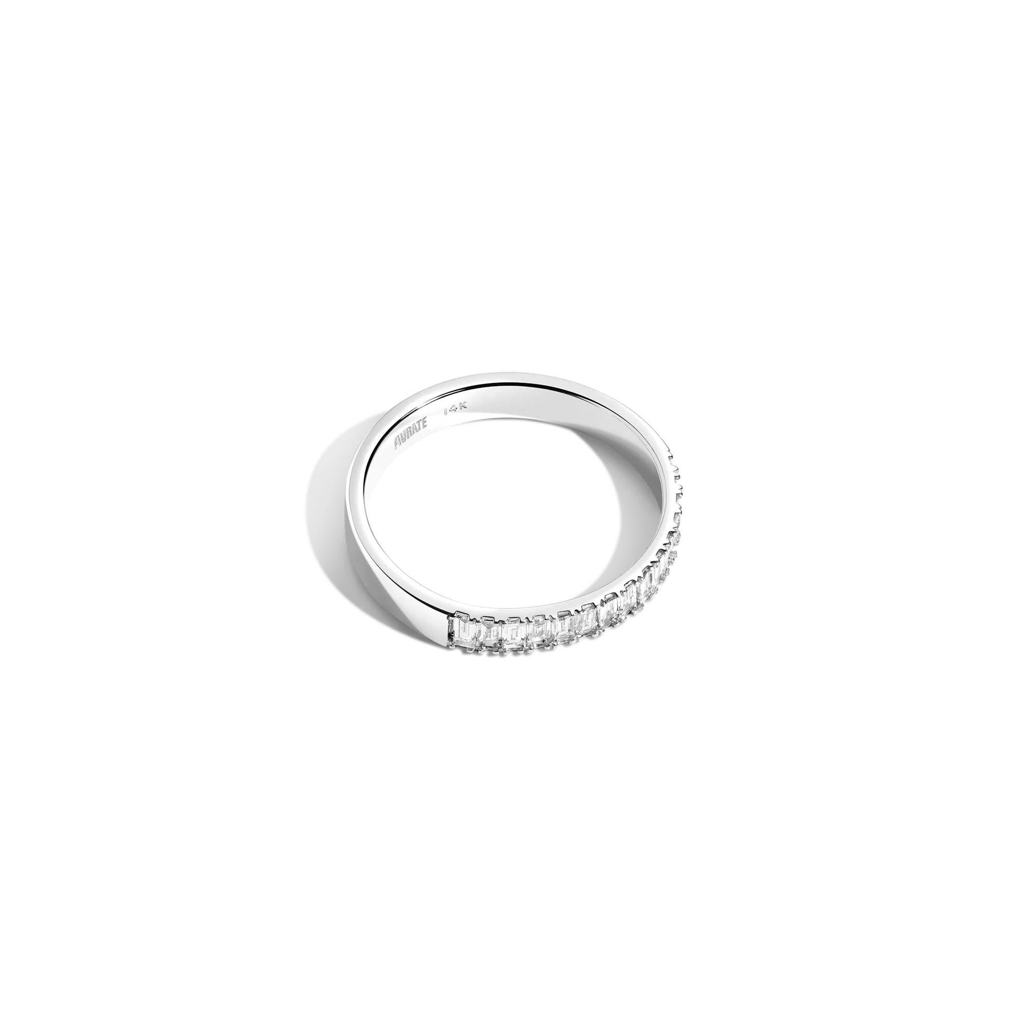 Bold Half Diamond Baguette Ring - Image 6