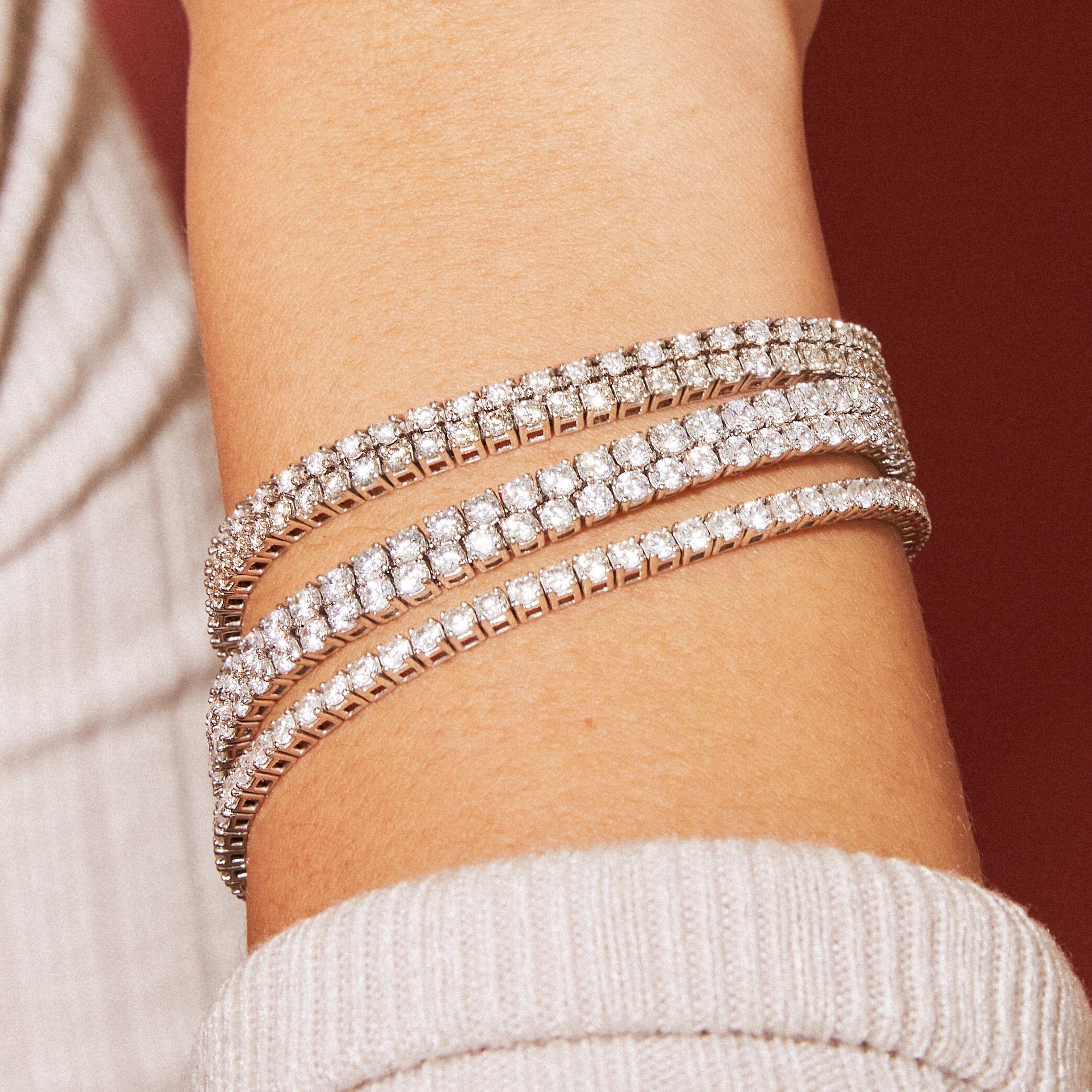Classic Lab Grown Diamond Tennis Bracelet - Image 81