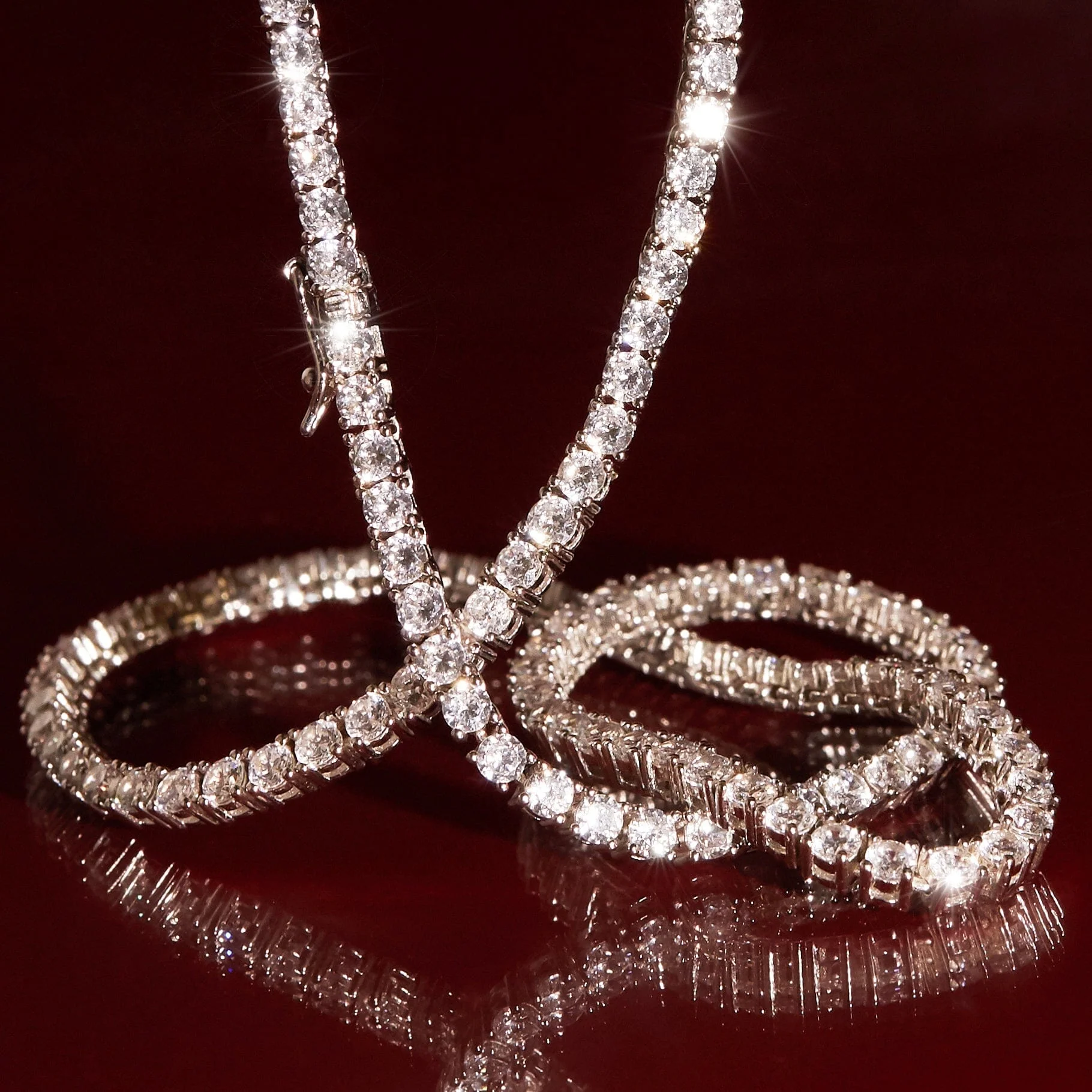 Classic Diamond Tennis Necklace - Image 23