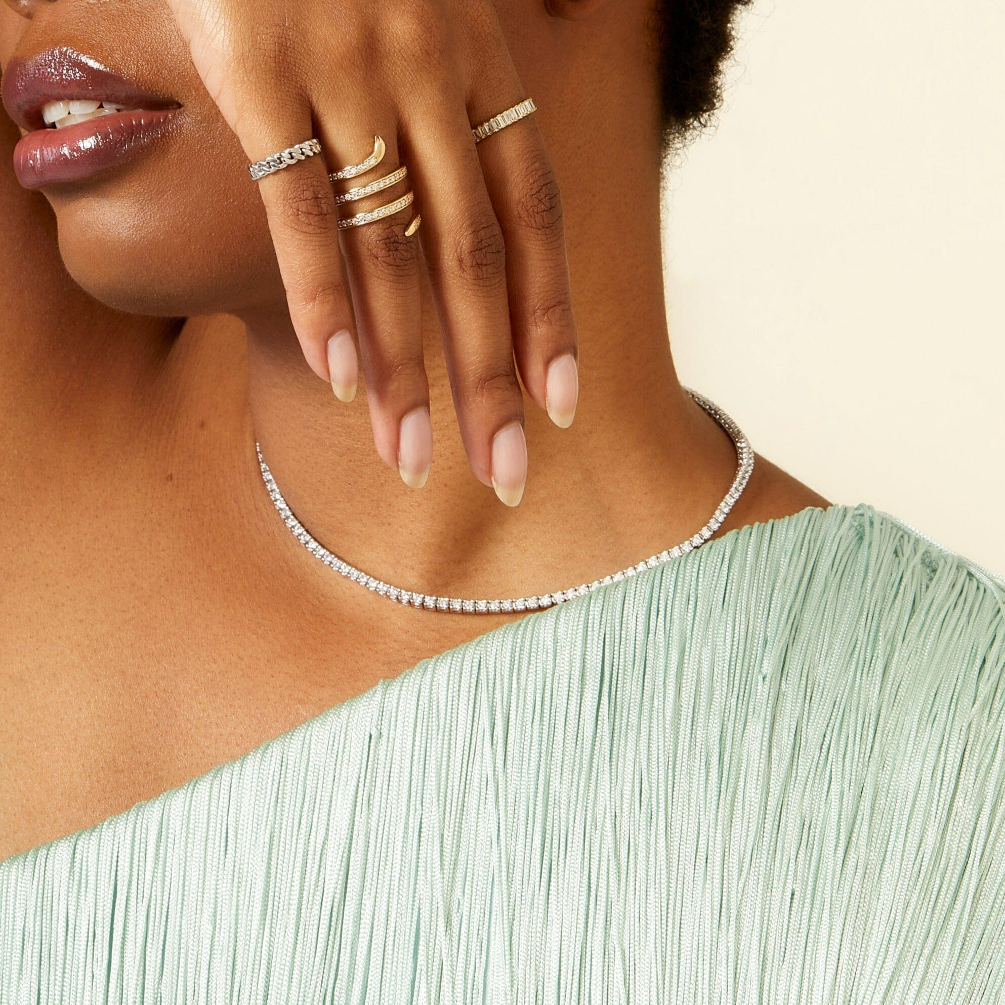 Classic Diamond Tennis Necklace - Image 34