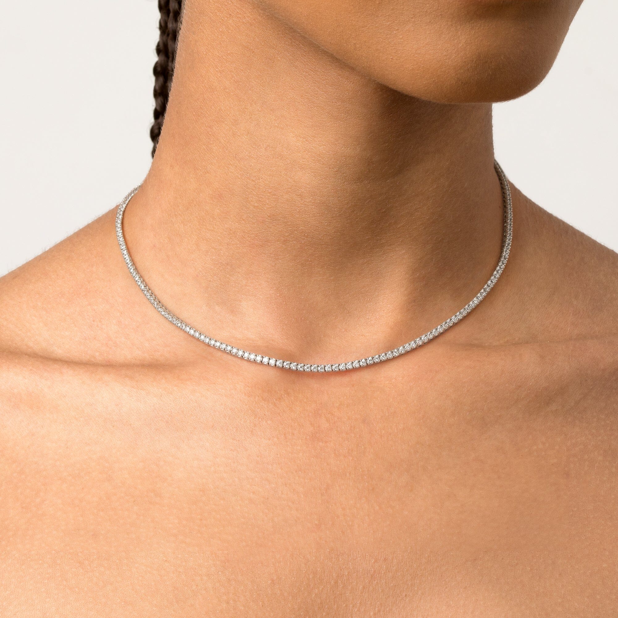 Classic Diamond Tennis Necklace - Image 38