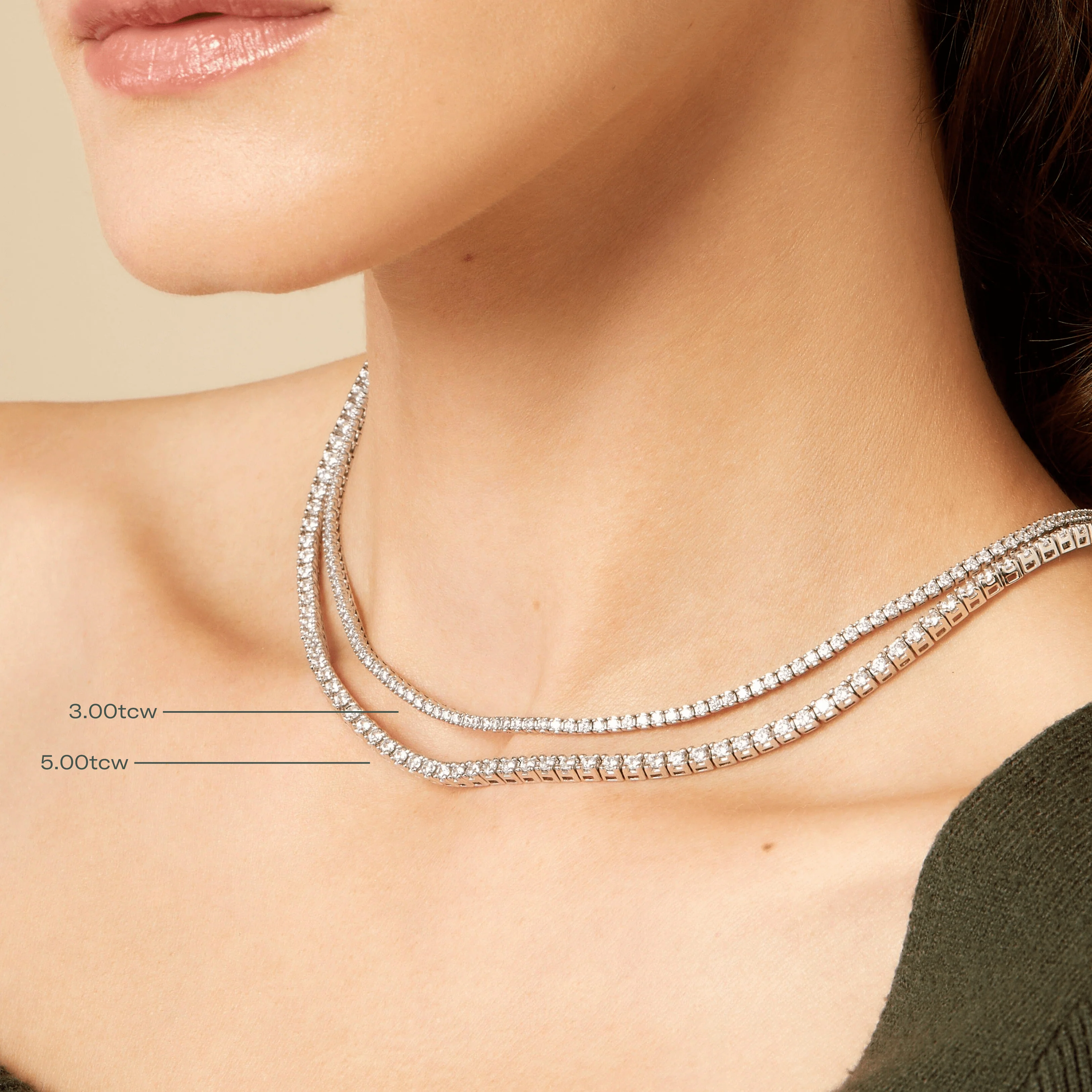 Classic Lab Grown Diamond Tennis Necklace - Image 24