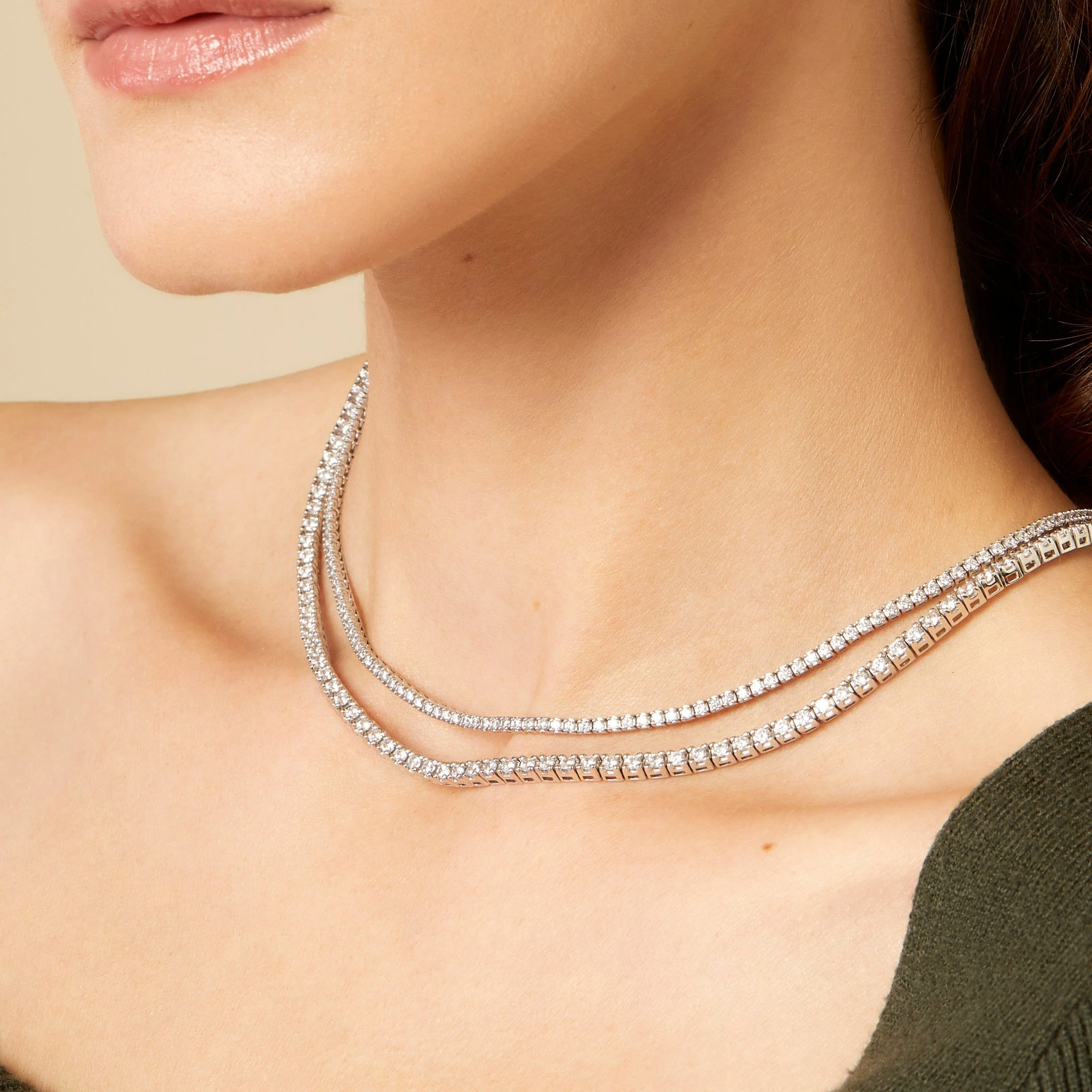 Classic Lab Grown Diamond Tennis Necklace - Image 28