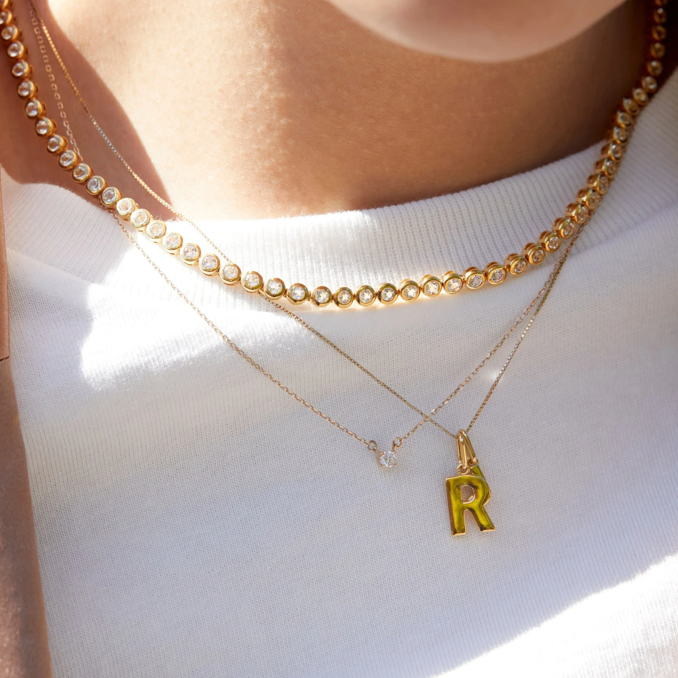 Diamond Bezel Tennis Necklace - Image 9