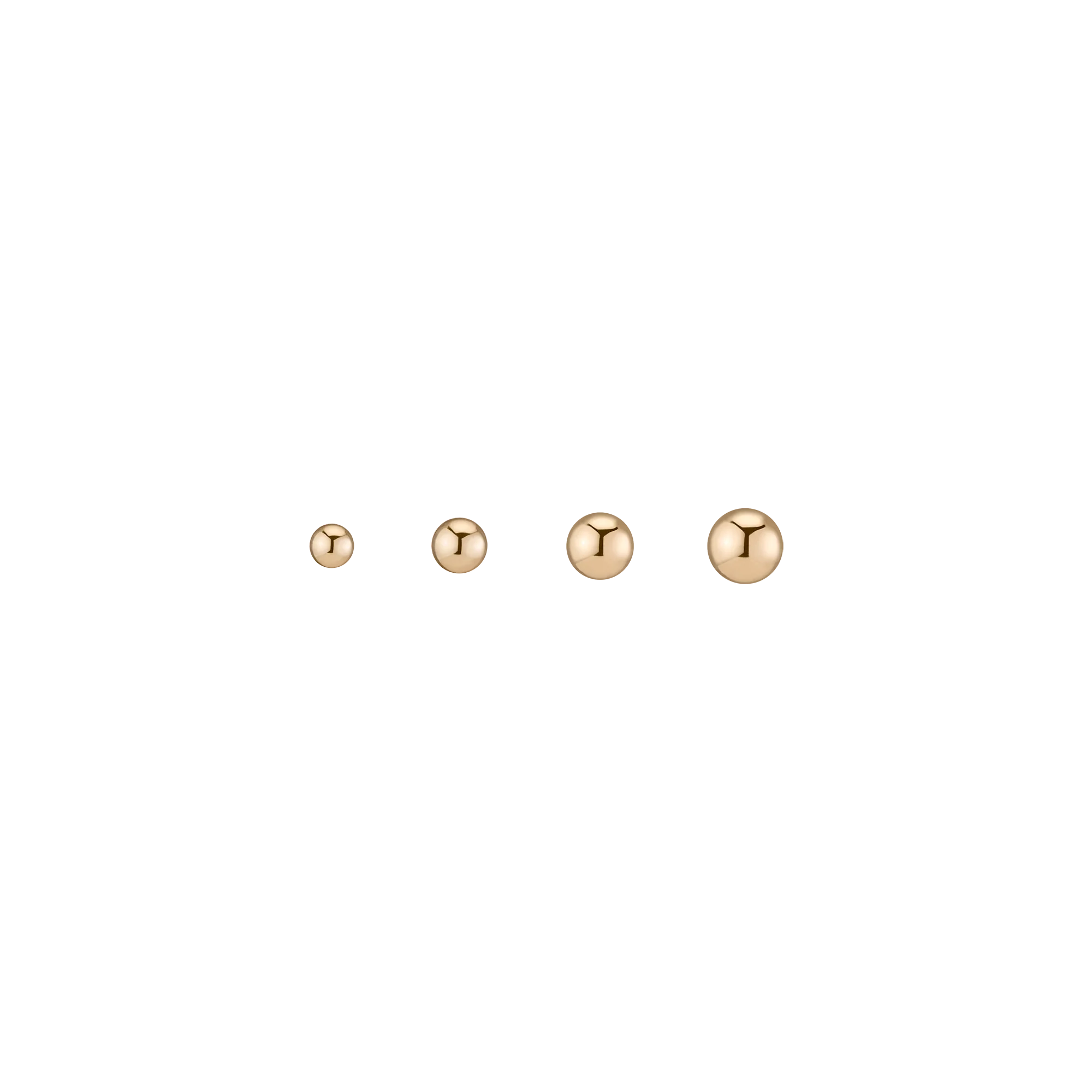Gold Ball Studs 4mm - Image 7