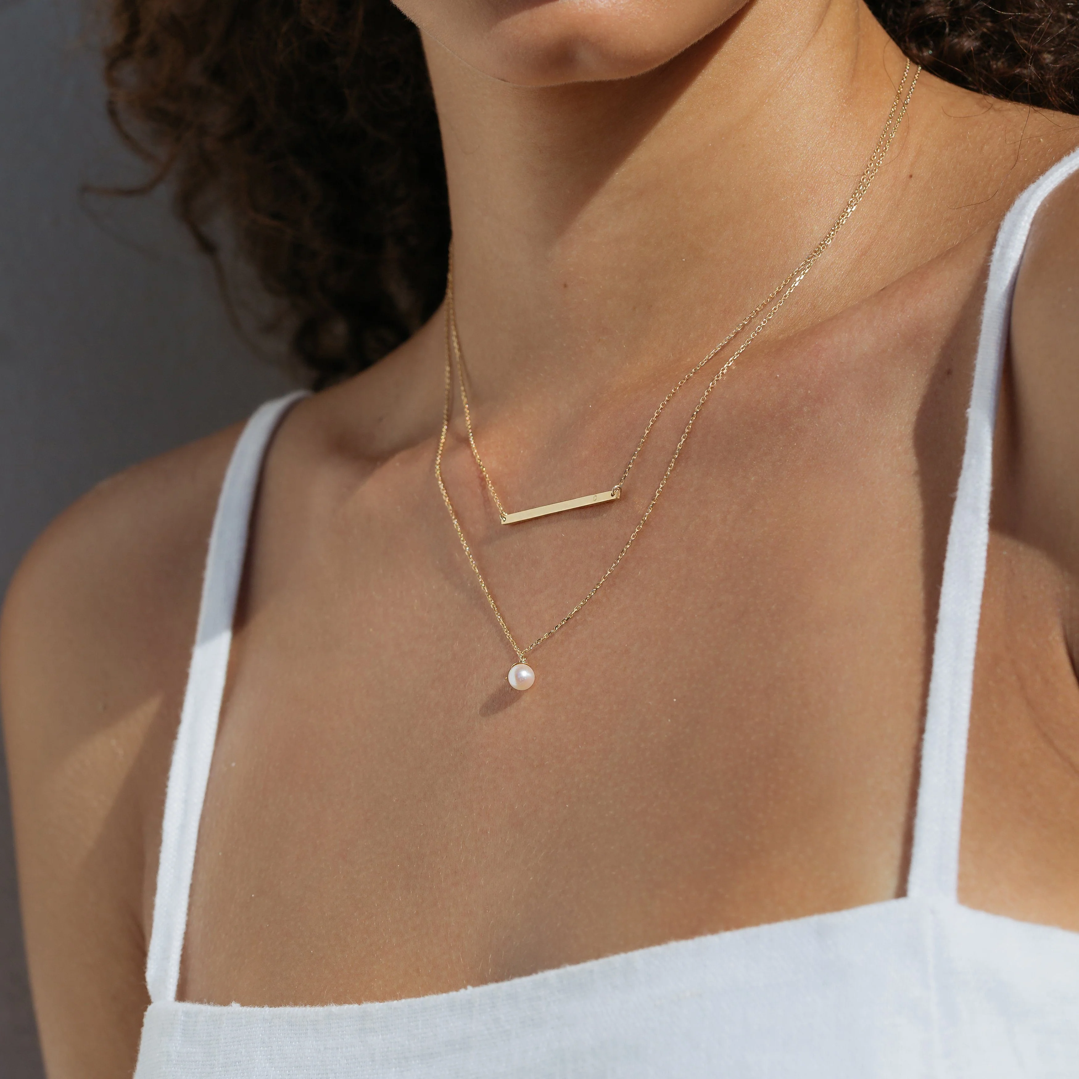 Gold Bar Necklace - Image 8
