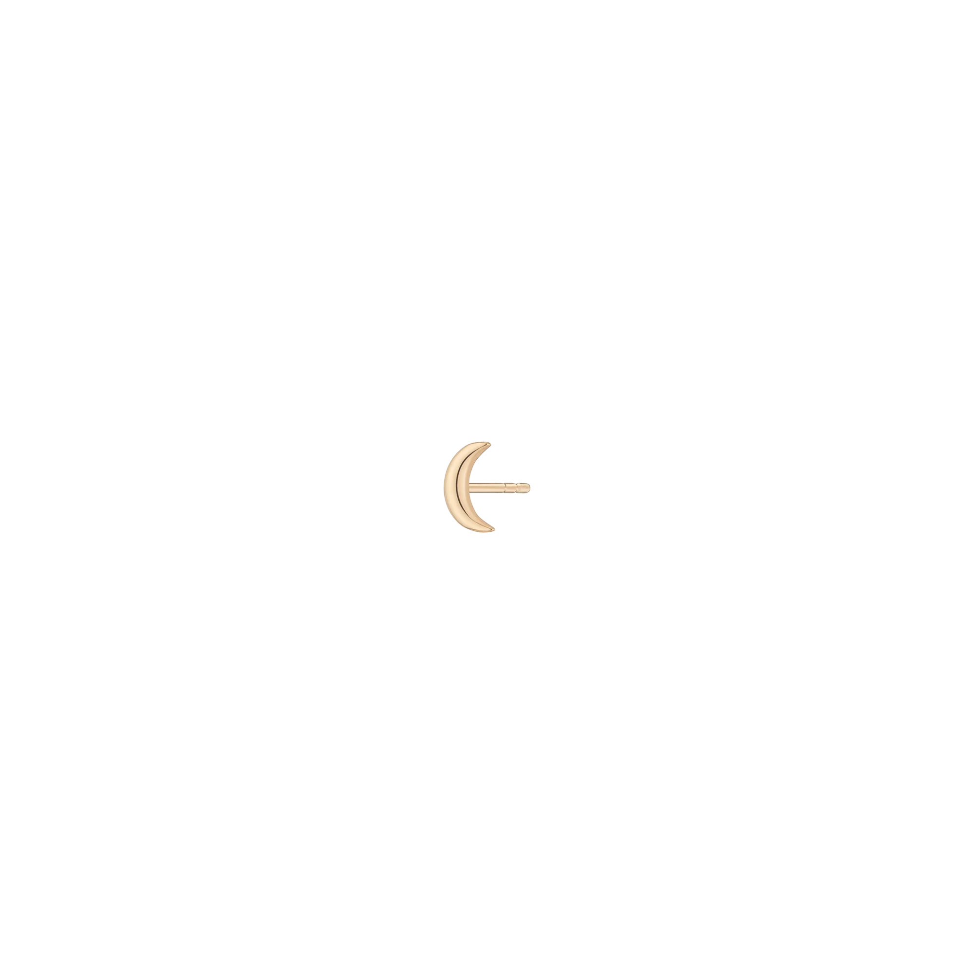 Gold Moon Stud Earrings - Image 4