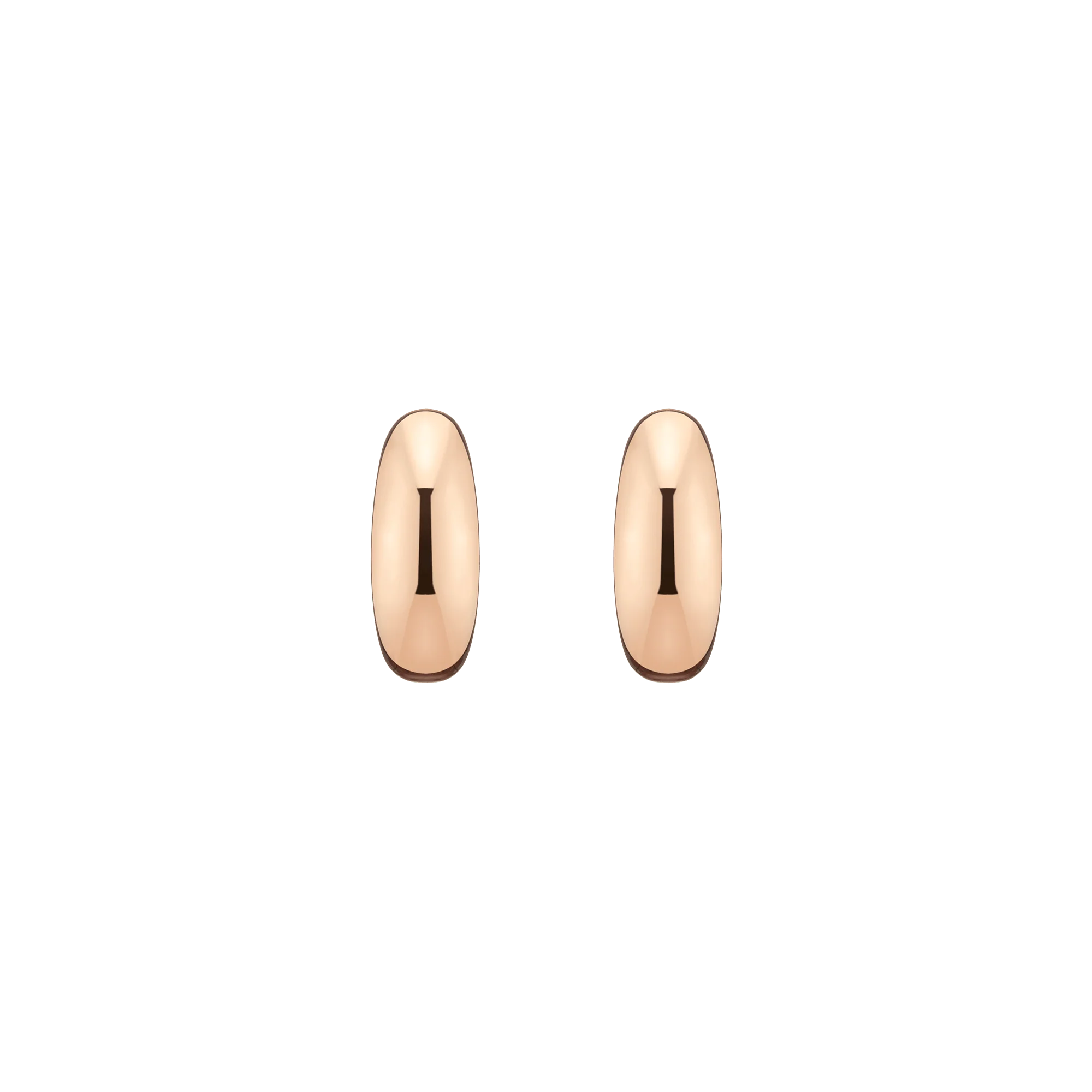Gold Smooth Arch Hoops Medium - Image 5