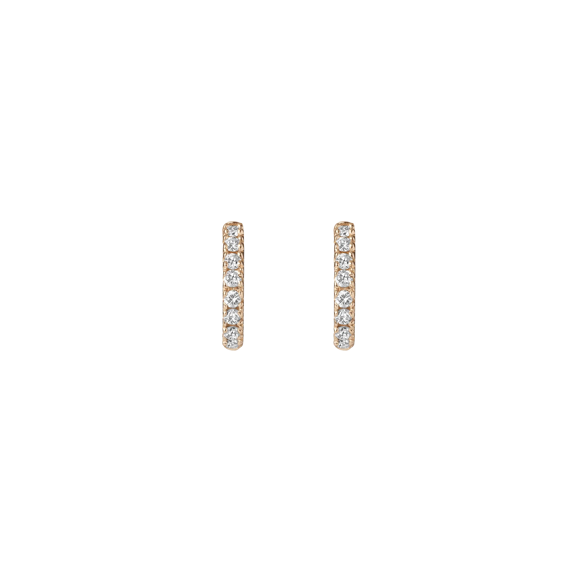 Diamond Huggie Earrings - Image 4