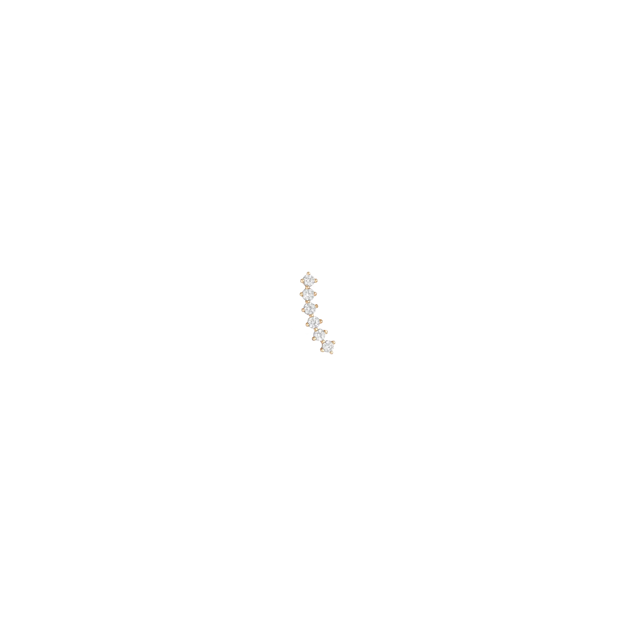 Lab Grown White Sapphire Climber - Image 3