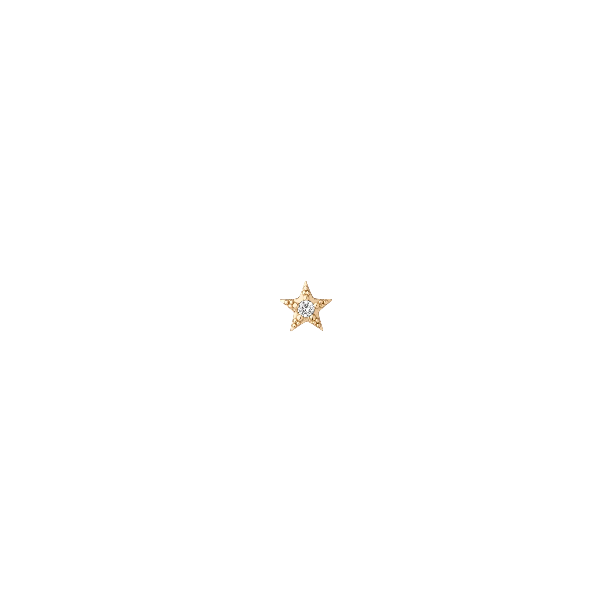 Lab Grown White Sapphire Star Stud Earrings - Image 3