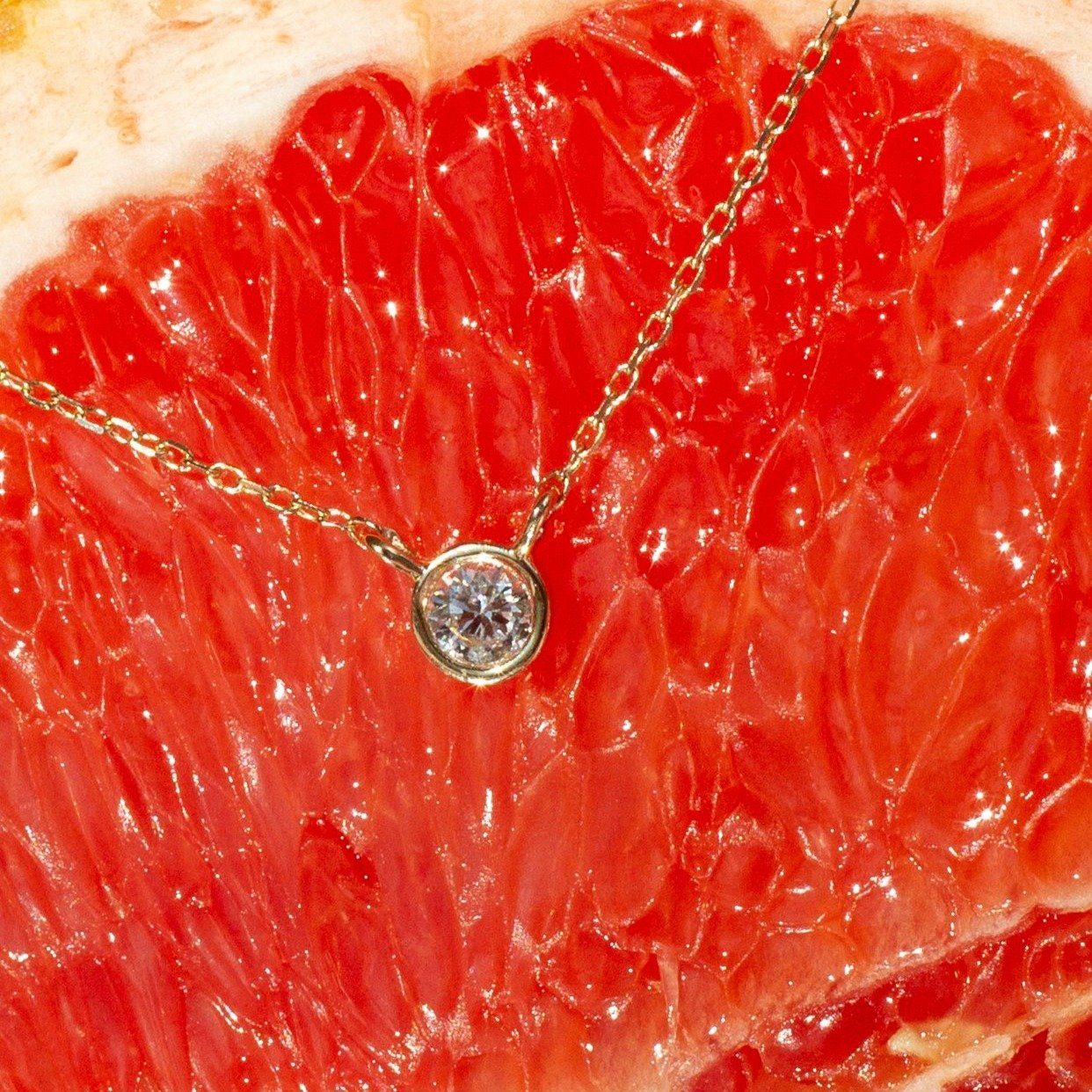 Medium Diamond Bezel Necklace - Image 24