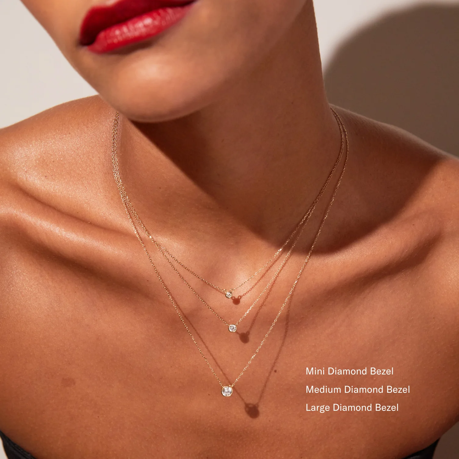 Mini Diamond Bezel Necklace - Image 34