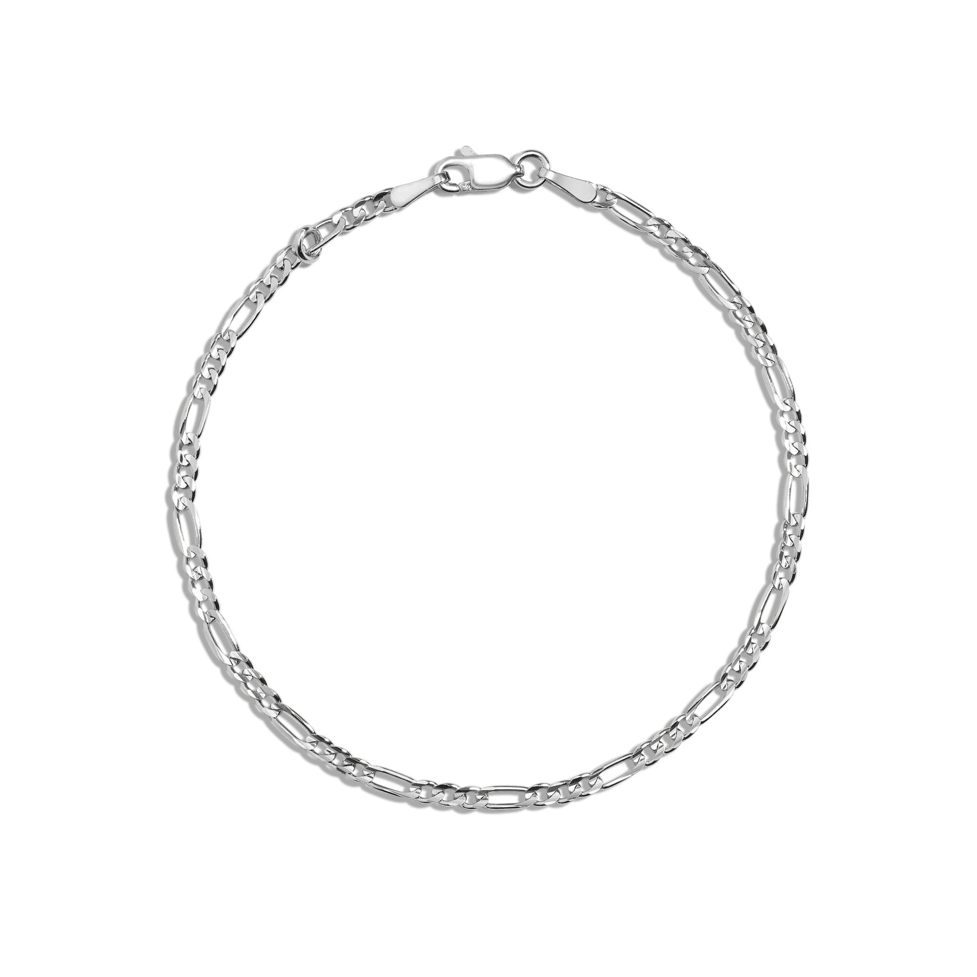 Medium Gold Figaro Chain Bracelet - Image 6