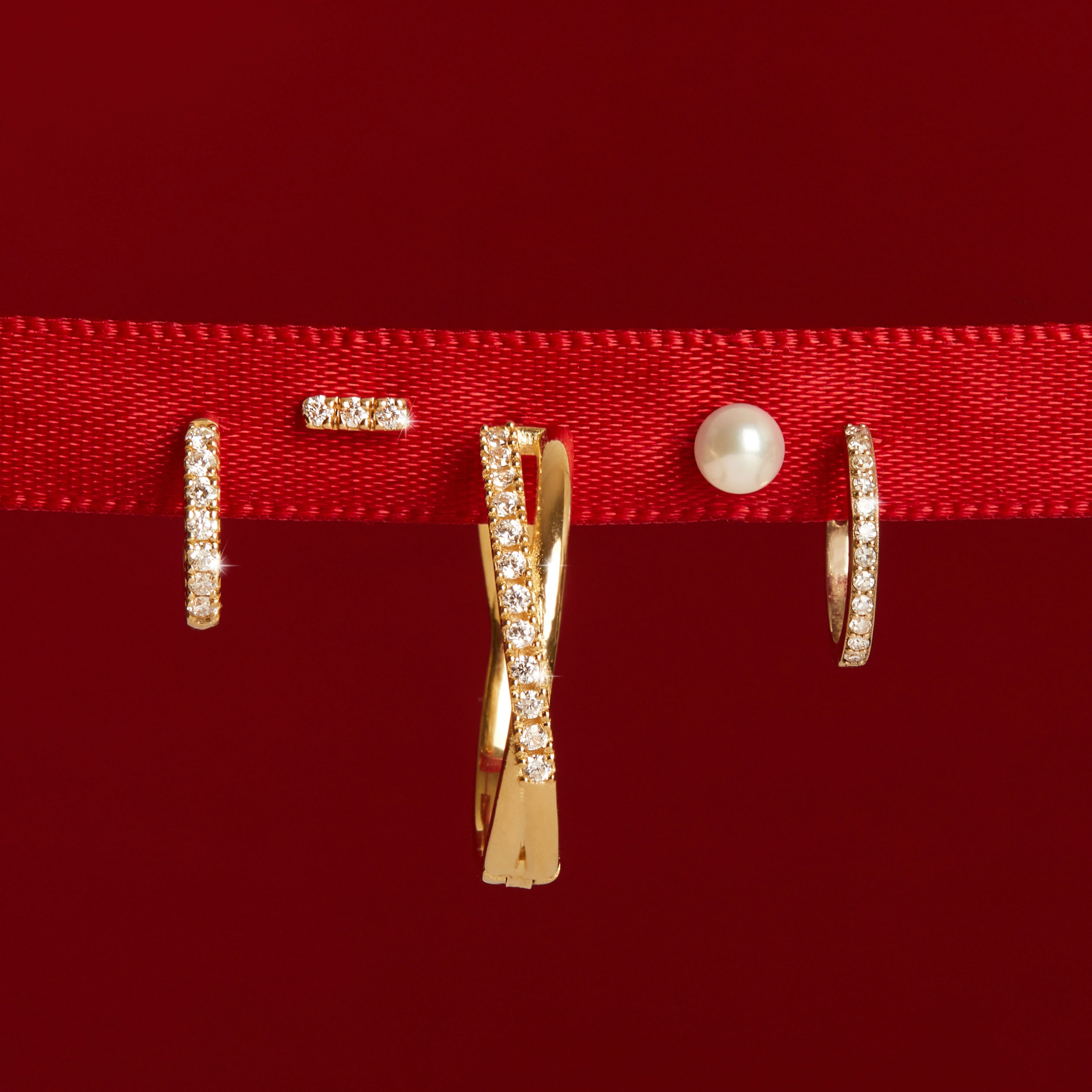 Mini Diamond Bar Earring - Image 9