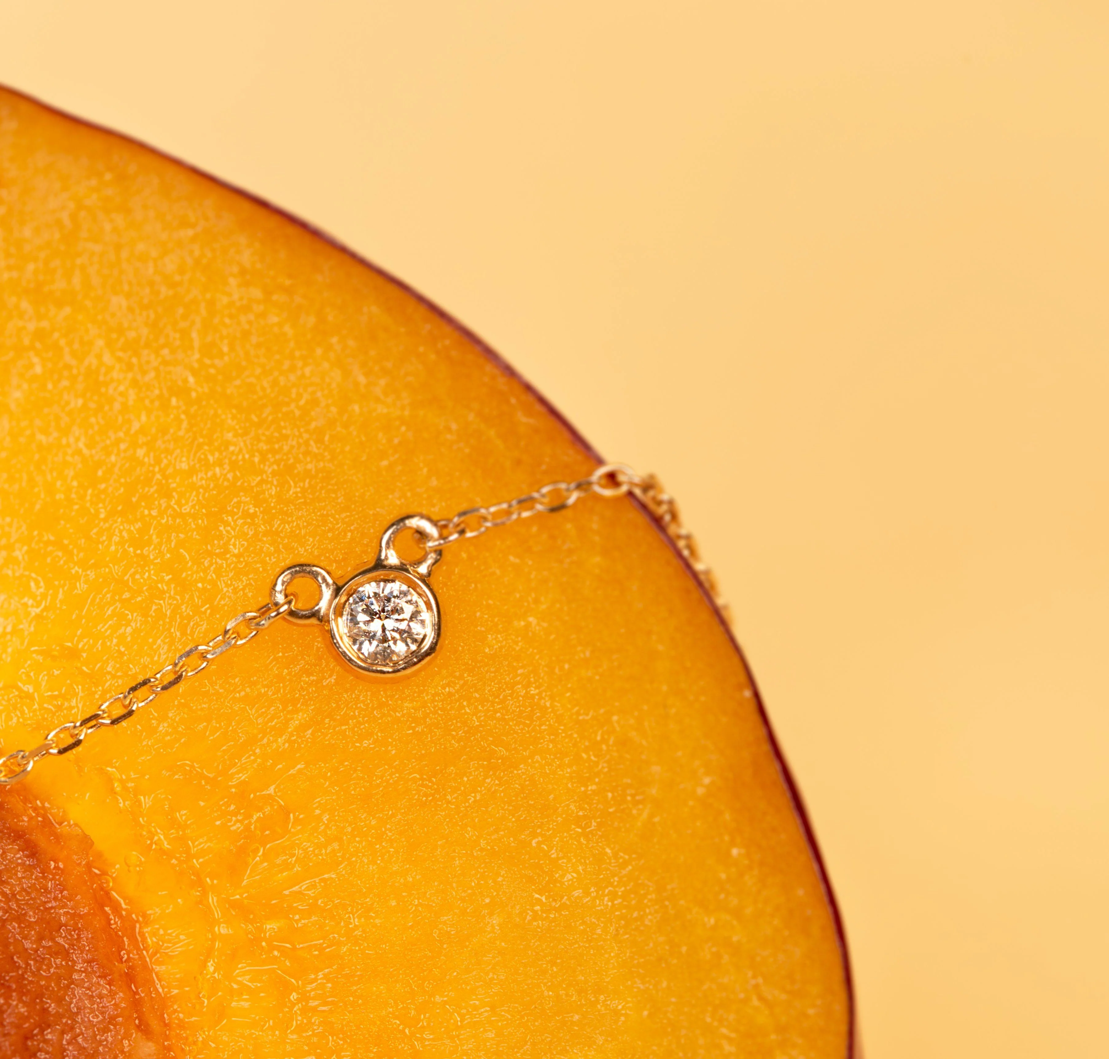 Mini Diamond Bezel Necklace - Image 16