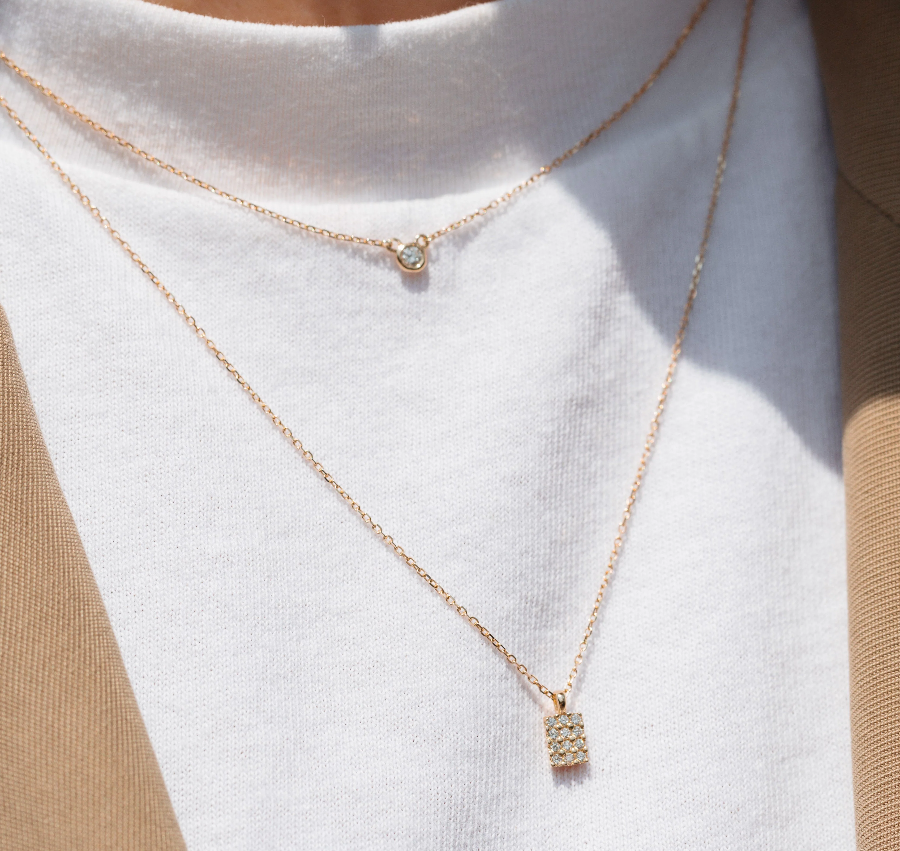 Mini Diamond Bezel Necklace - Image 18