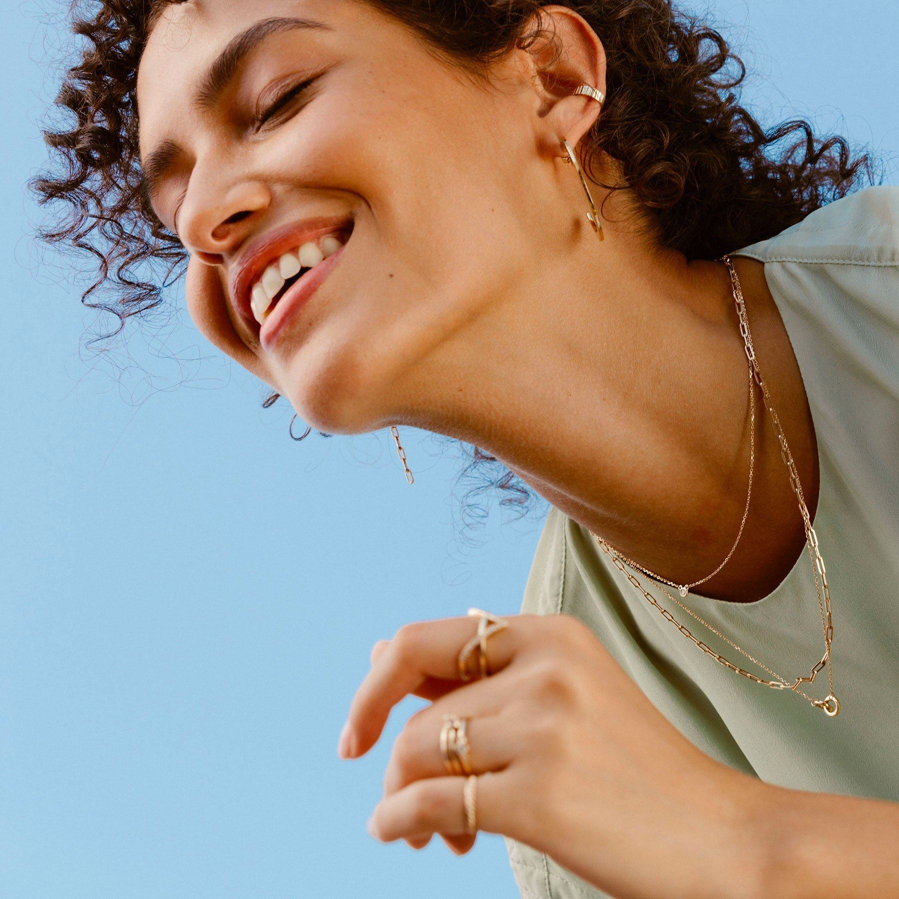 Mini Diamond Bezel Necklace - Image 19