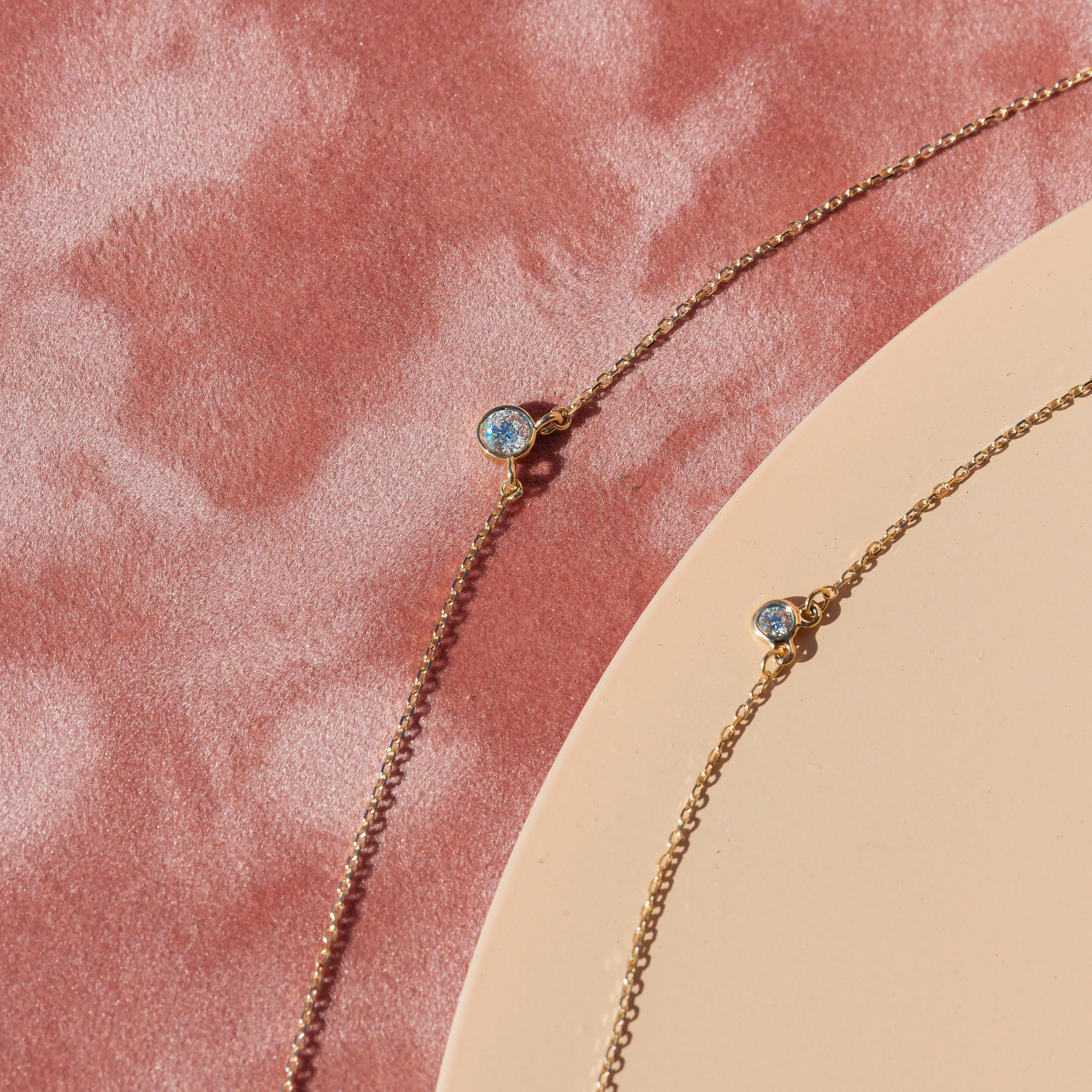 Mini Diamond Bezel Necklace - Image 20