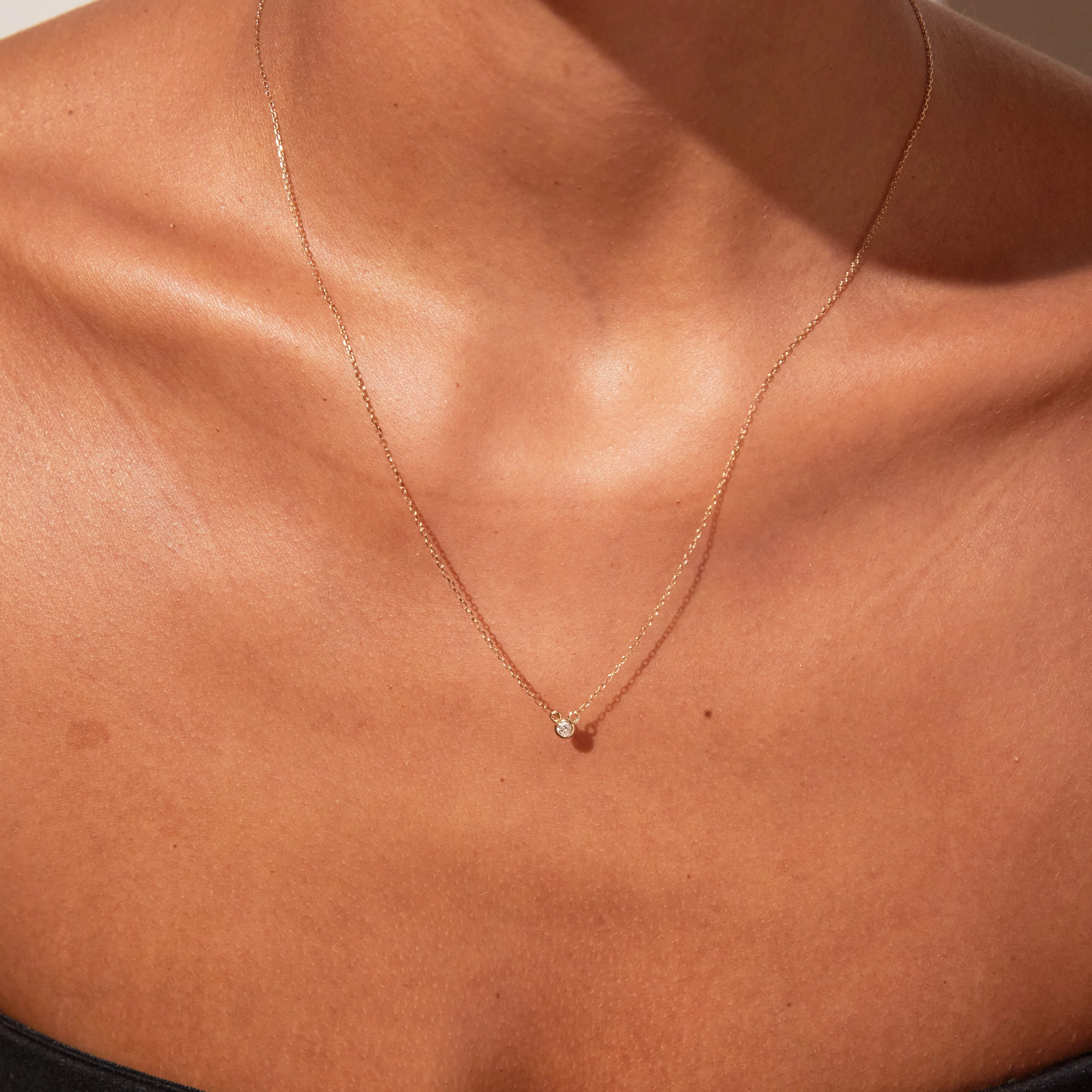 Mini Diamond Bezel Necklace - Image 33