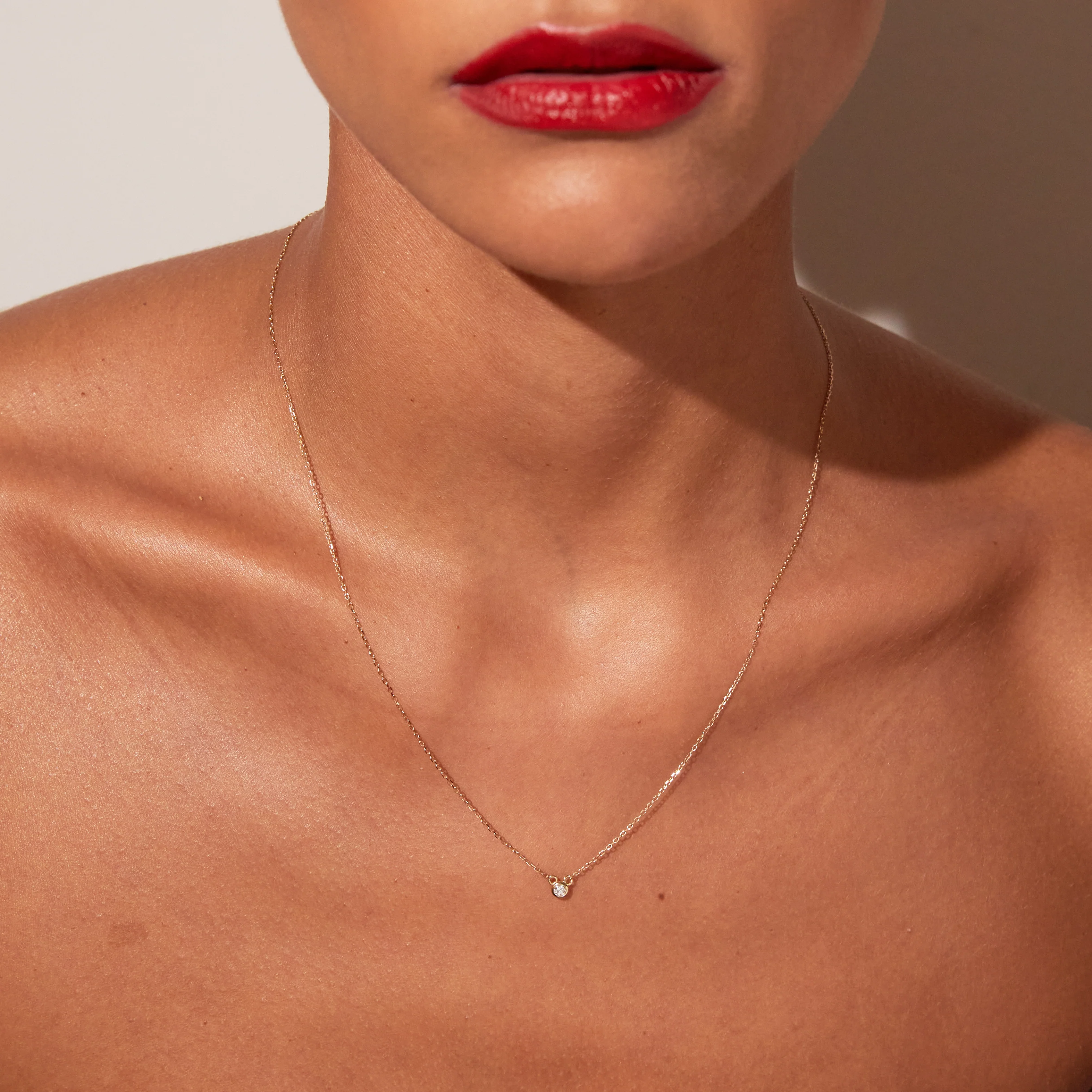 Mini Diamond Bezel Necklace - Image 35