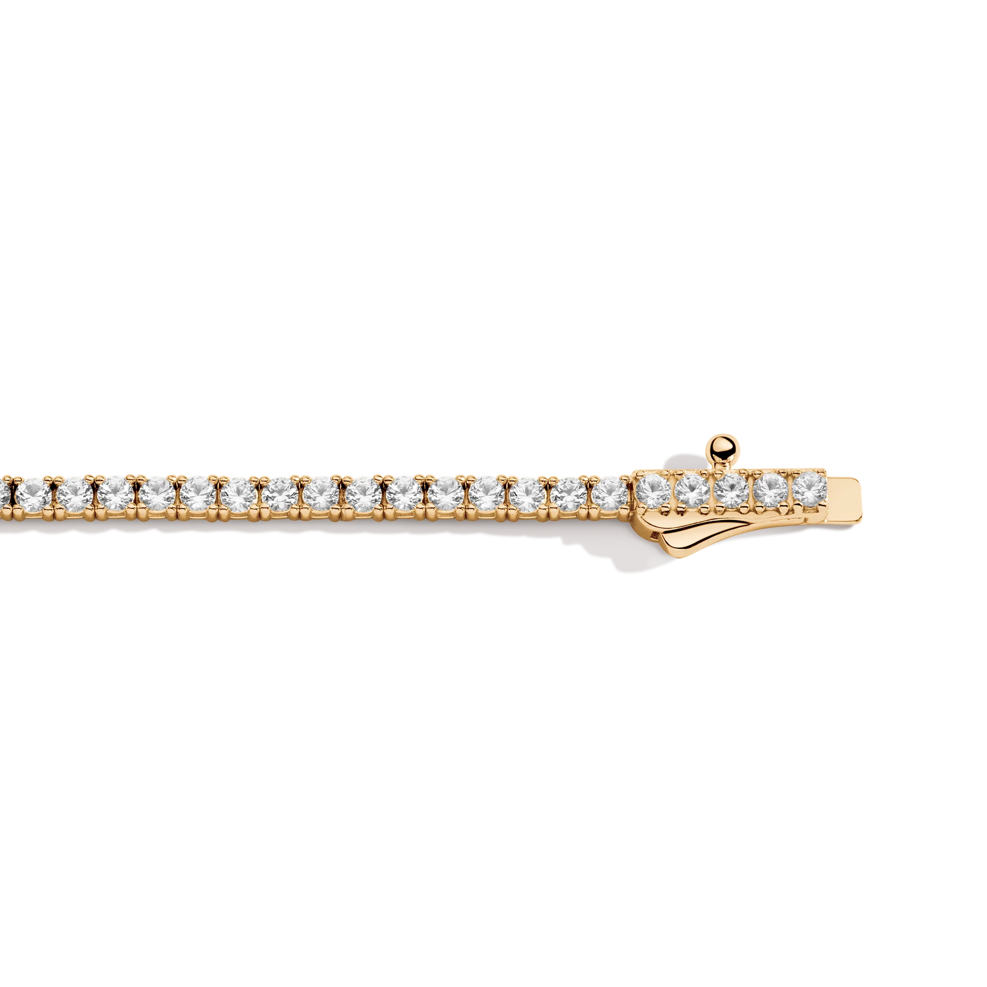 Personalized Lab Grown White Sapphire Tennis Bracelet - Image 4