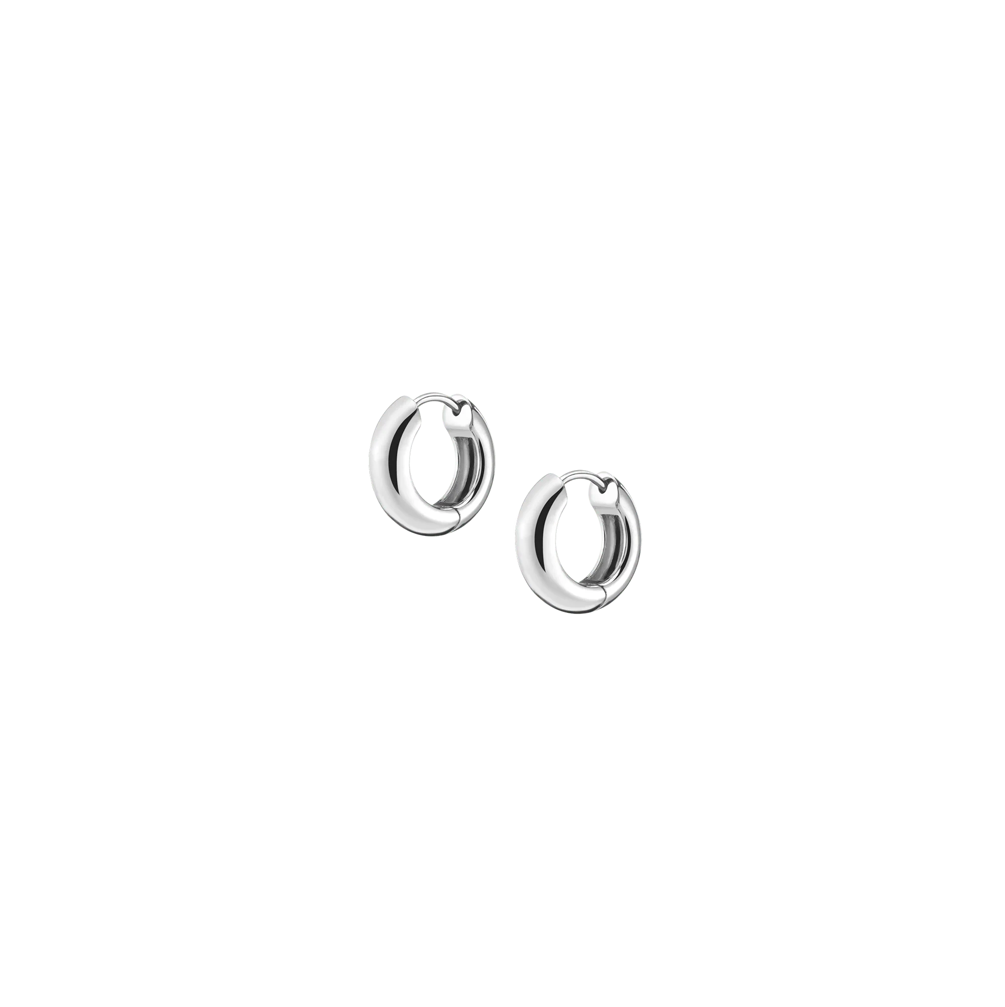 Small Chunky Hinged Hoop Earrings - Image 3
