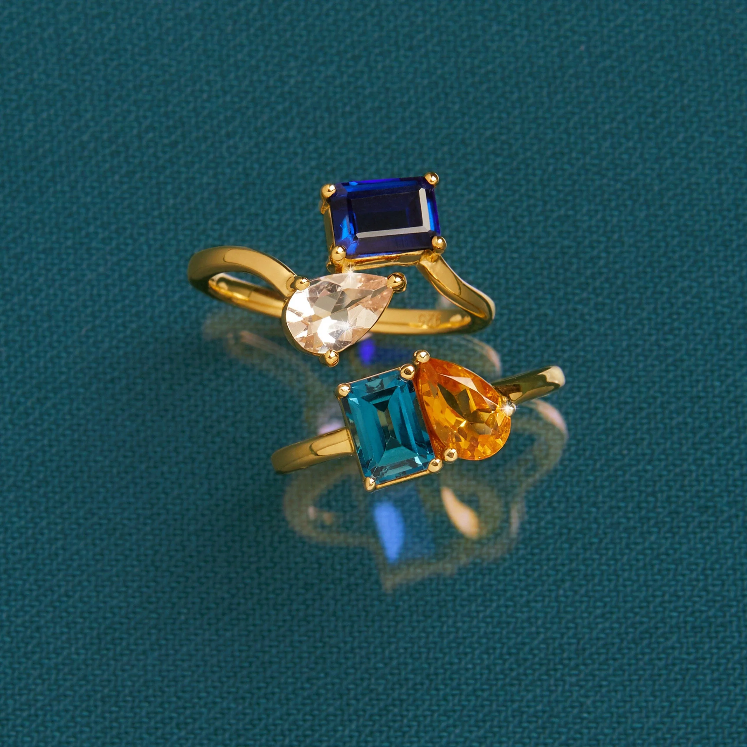Toi et Moi Gemstone Classic Ring - Image 22