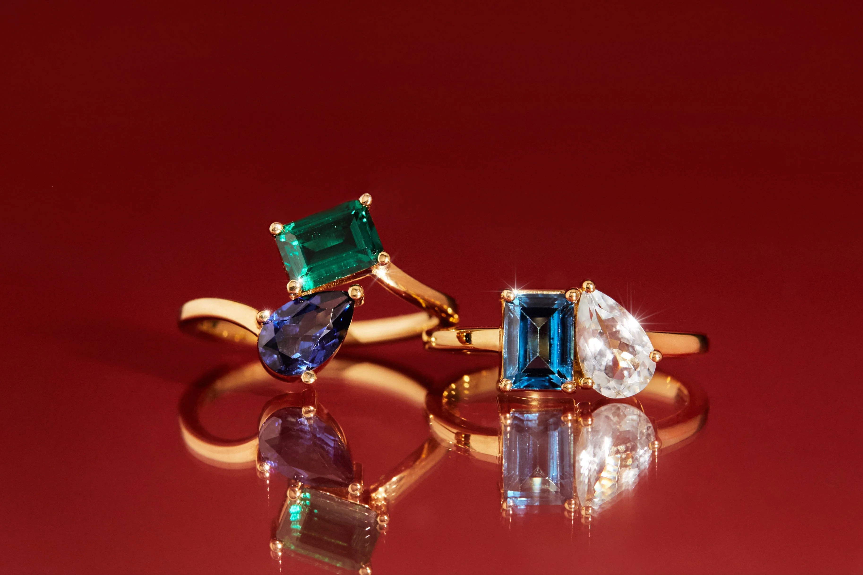 Toi et Moi Gemstone Heirloom Ring - Image 10