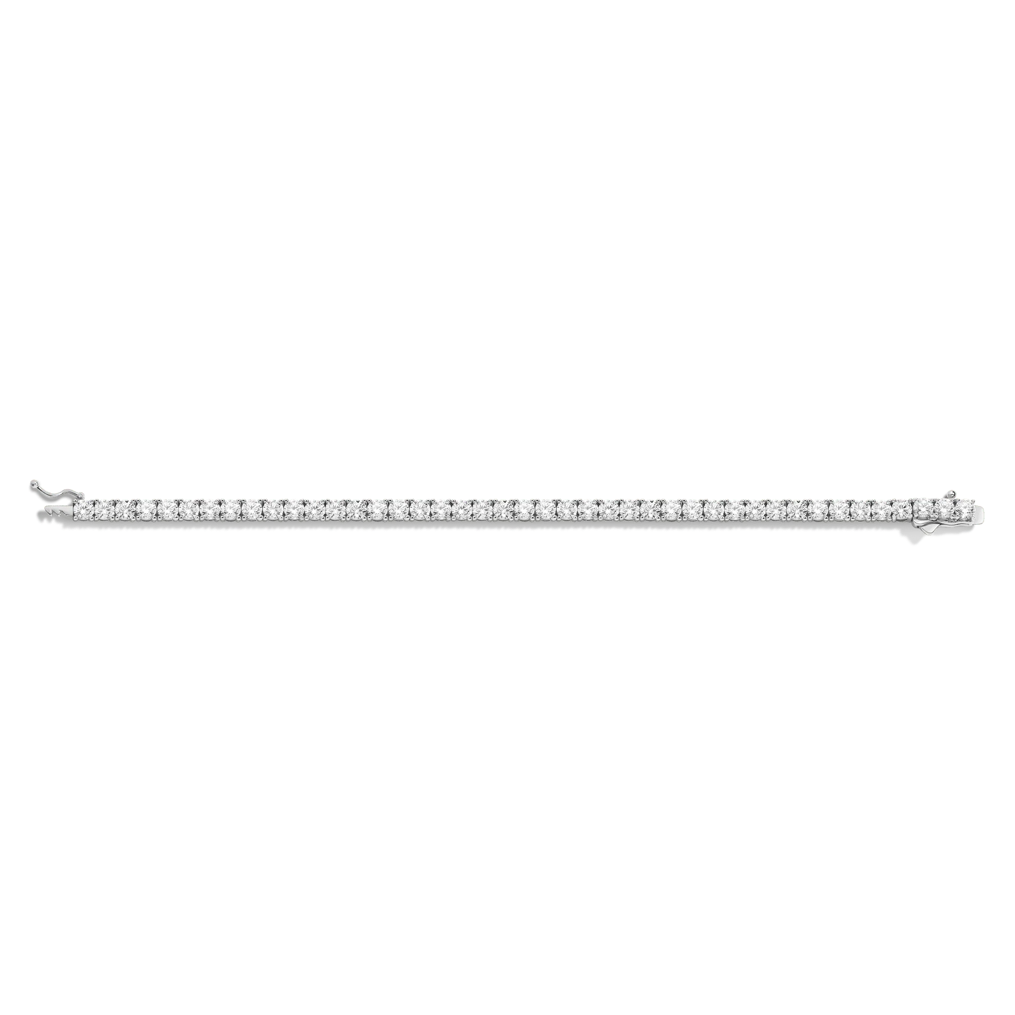 Lab Grown White Sapphire Tennis Bracelet - 10ct - Image 3