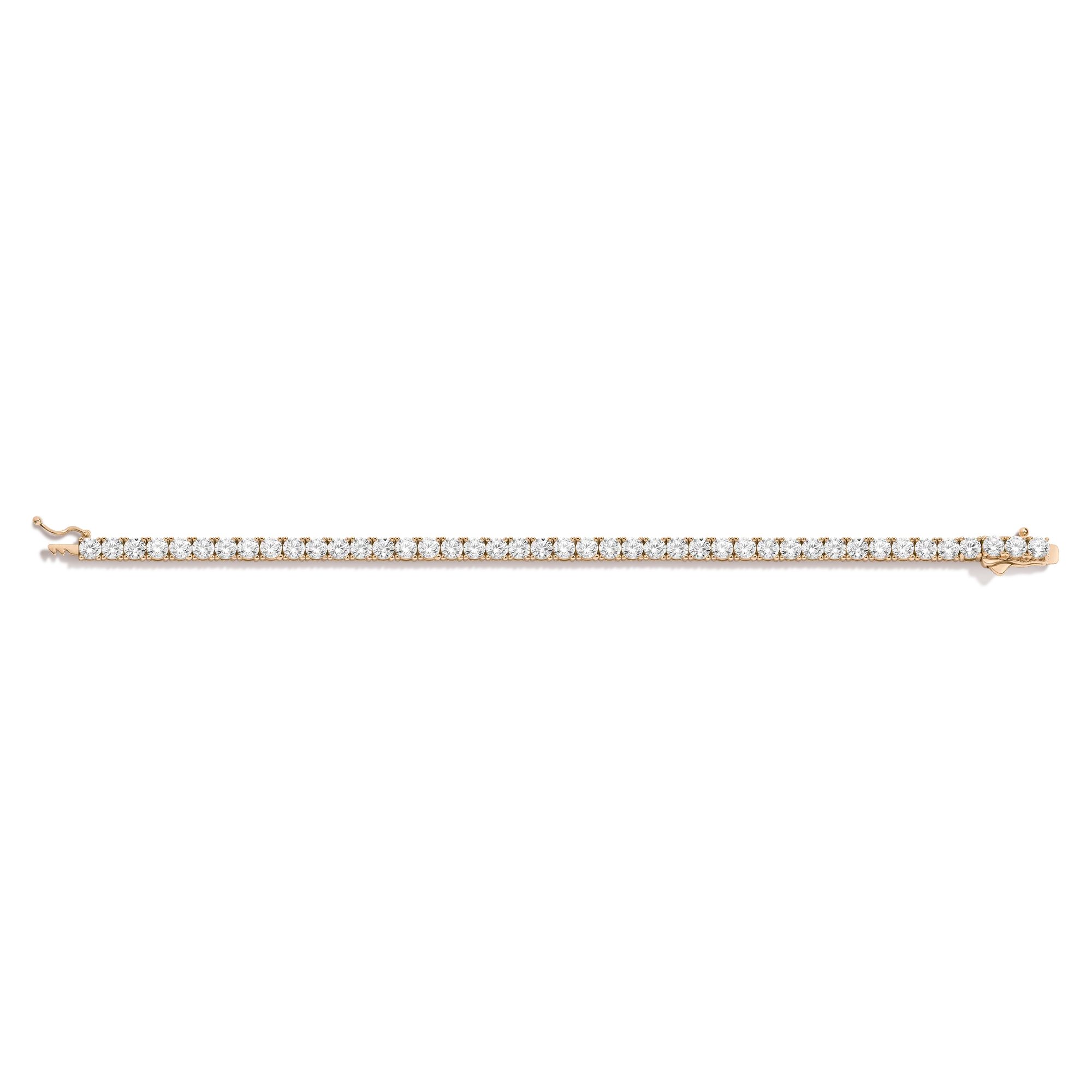 Lab Grown White Sapphire Tennis Bracelet - 10ct - Image 4
