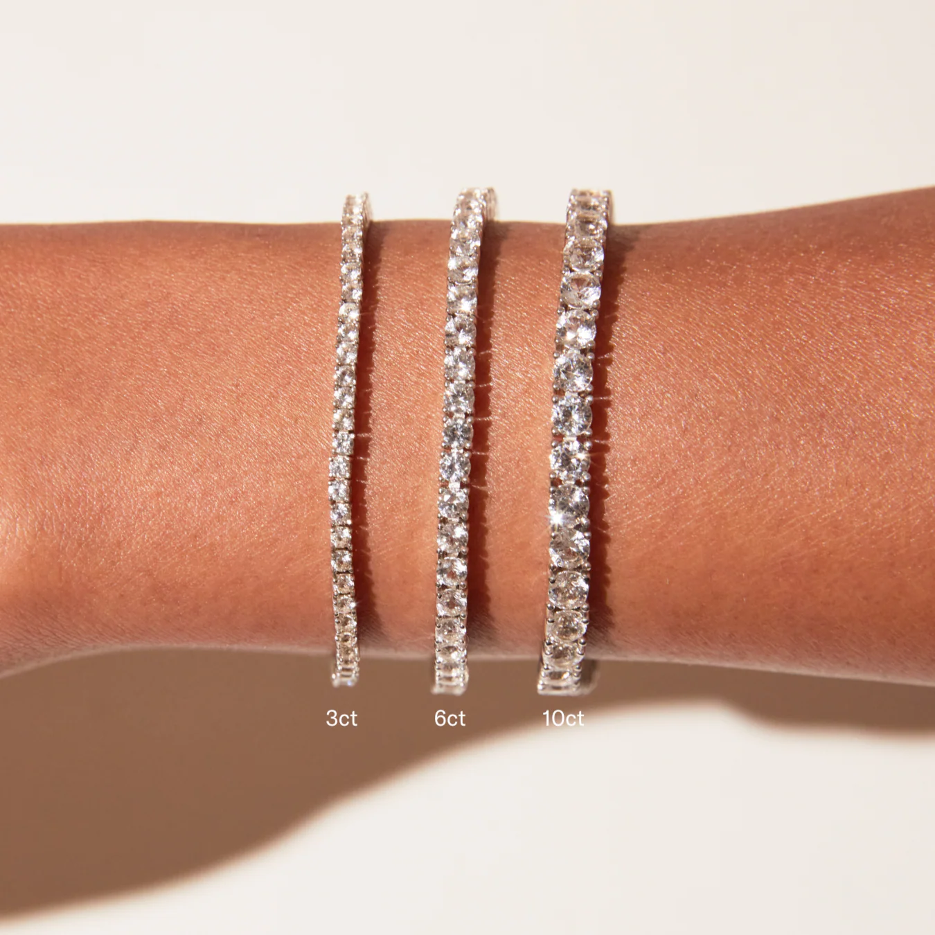 Lab Grown White Sapphire Tennis Bracelet - Image 21