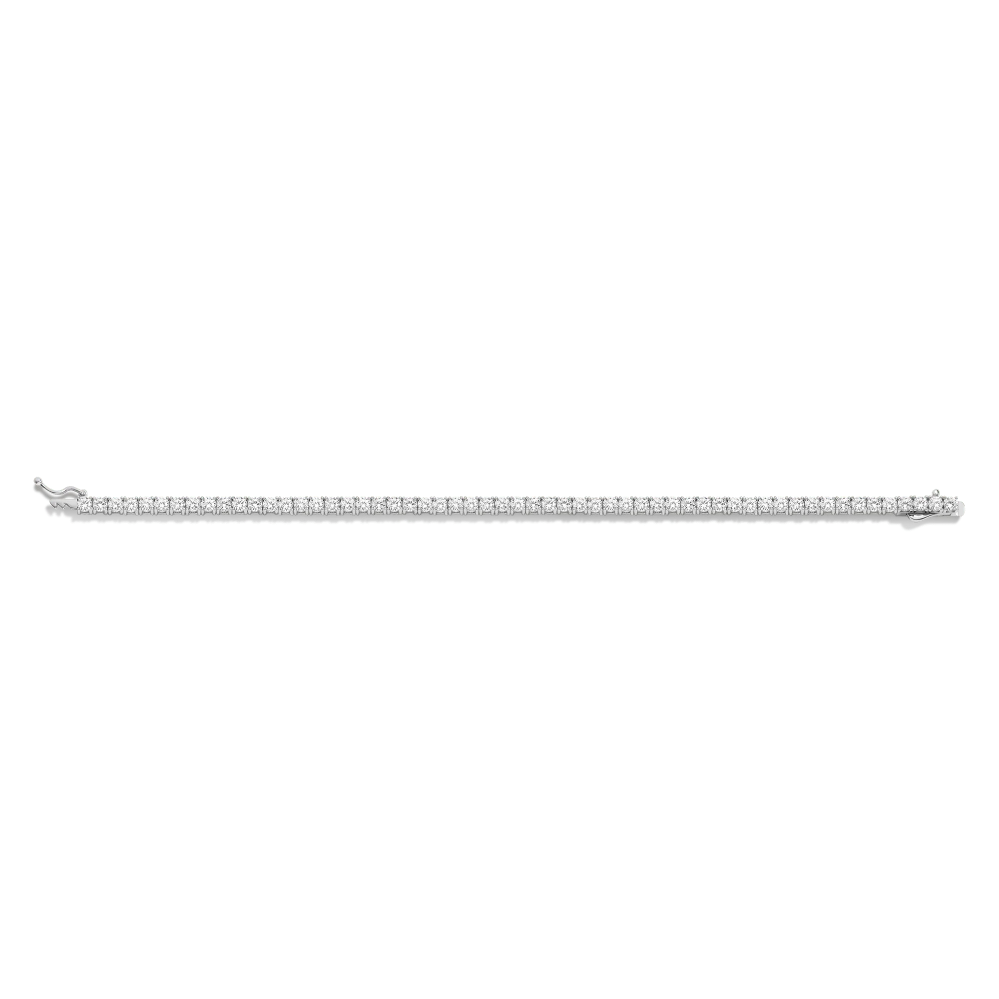 Lab Grown White Sapphire Tennis Bracelet - 6ct - Image 3