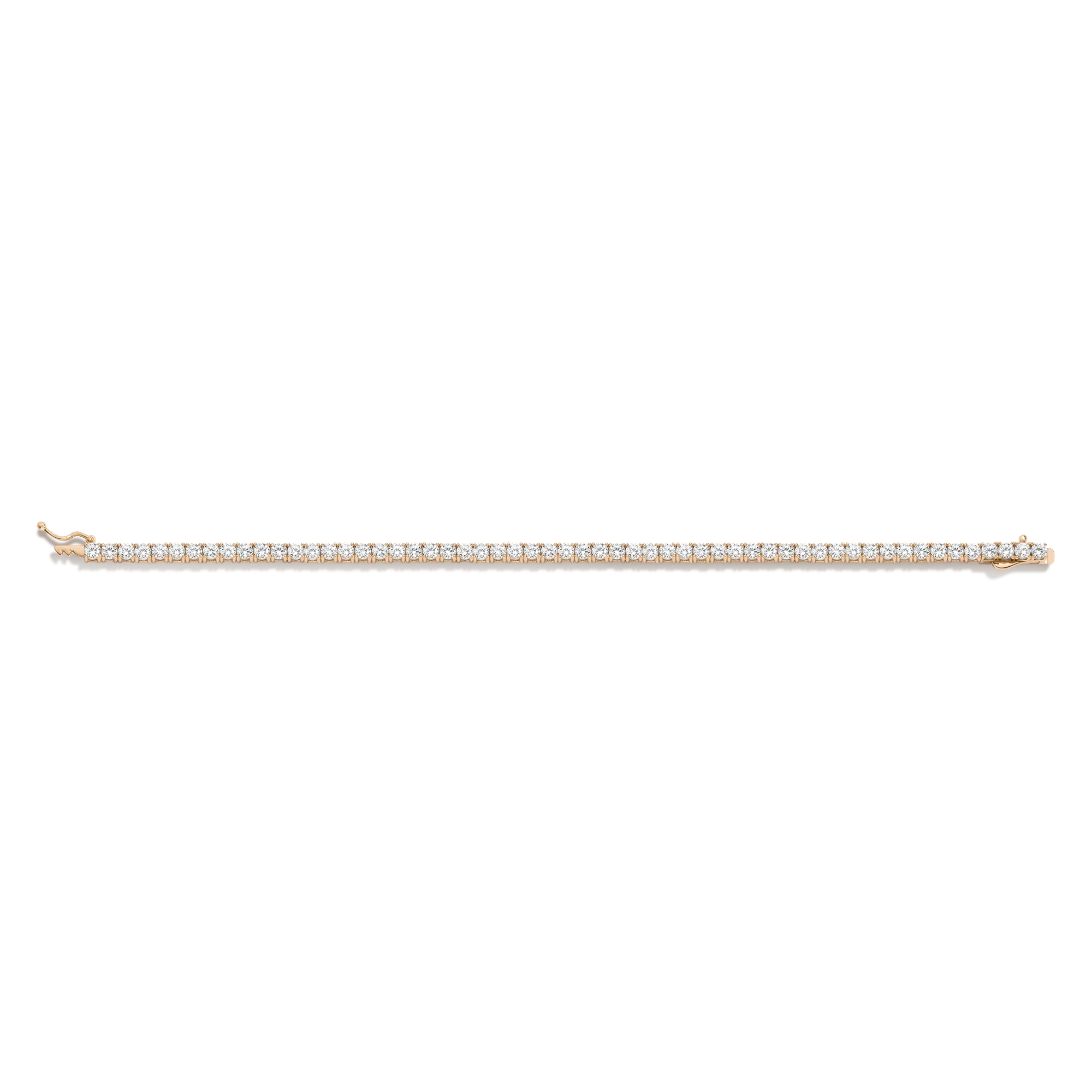 Lab Grown White Sapphire Tennis Bracelet - 6ct - Image 4
